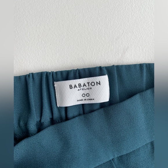 Aritzia Babaton Teal Conan cropped pant size 00 - Picture 2 of 4